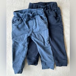 (2) Two pack of Jojo Maman Bebe joggers. Size 18-24 mo